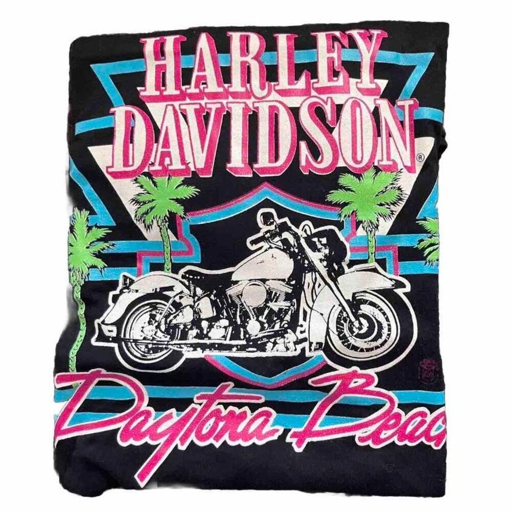 Vintage Harley-Davidson Black Tee Daytona Beach